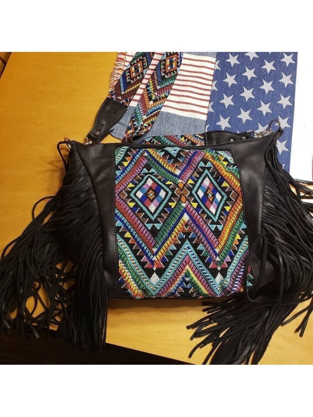 Custom Hand Beaded Fringe Hobo - Picture 2 of 16